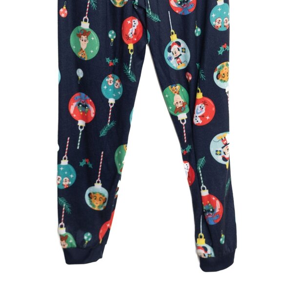 Disney Size M Christmas Ornament Lounge Pajama Pants Soft Festive Cartoon Charac - Picture 8 of 8